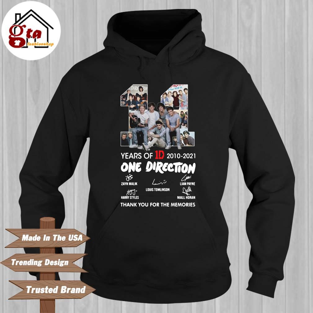 11 years of 1D 2010-2021 One Direction thank you for the memories signatures s Hoodie