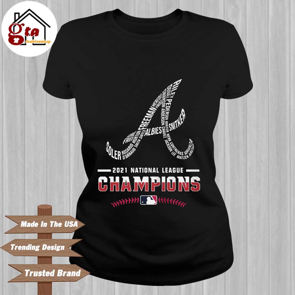 Atlanta Braves Player Name 2021 National League Champions Shirt, hoodie,  sweater, long sleeve and tank top