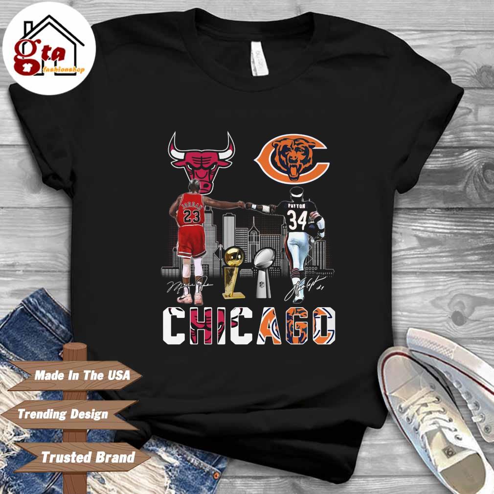Chicago Bear Payton Bulls Jordan And White Sox Thomas T Shirt - Growkoc