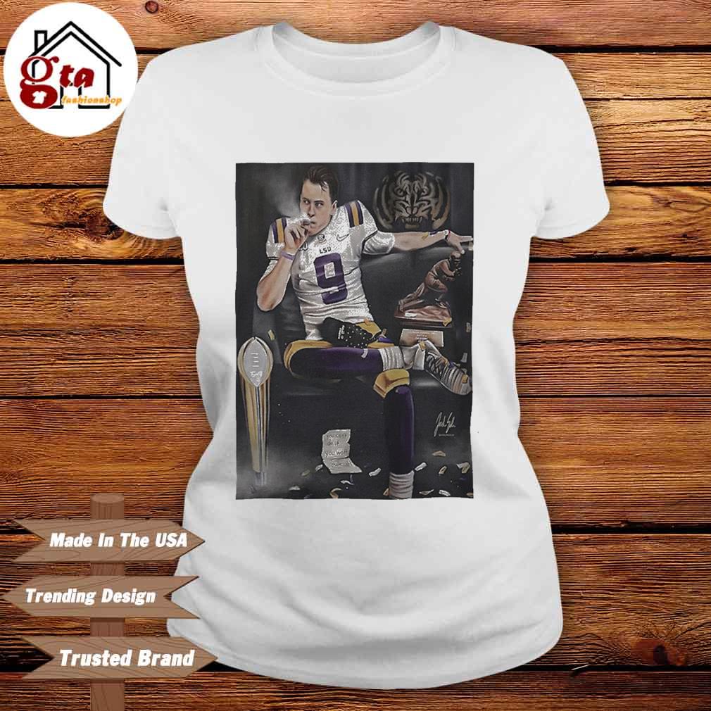 Joe Burrow Smoking Cigar T-shirt - Kingteeshop