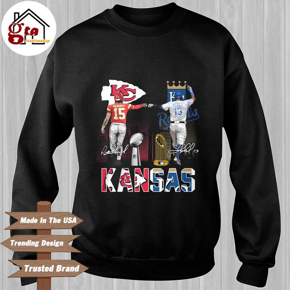 Kansas City Patrick Mahomes And Salvador Pérez Signatures T-shirt,Sweater,  Hoodie, And Long Sleeved, Ladies, Tank Top