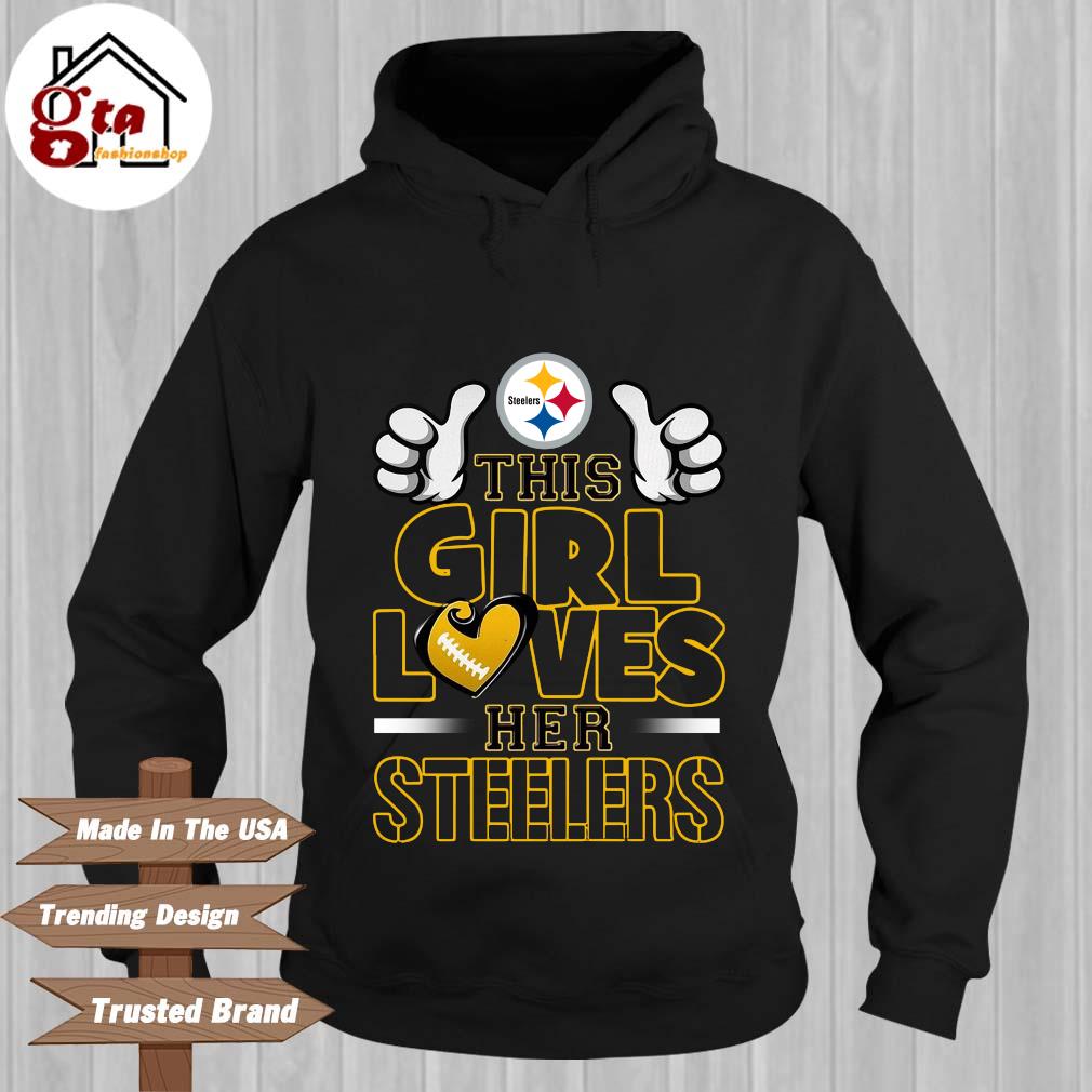 MagikTees This Girl Loves Her Steelers Football Women's T-Shirt