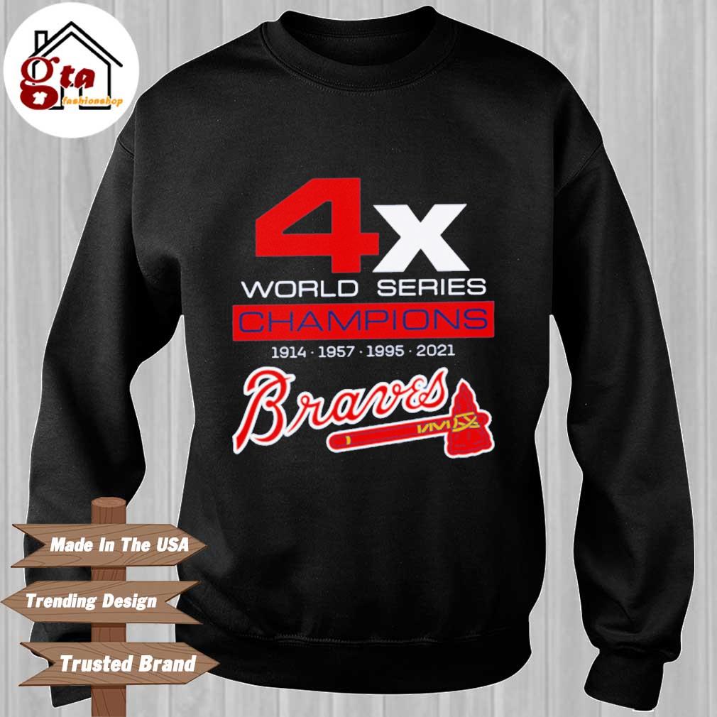Baseball Atlanta Braves World Series Champions 1914 1957 1995 2021 Star T  Shirt, hoodie, sweater, long sleeve and tank top