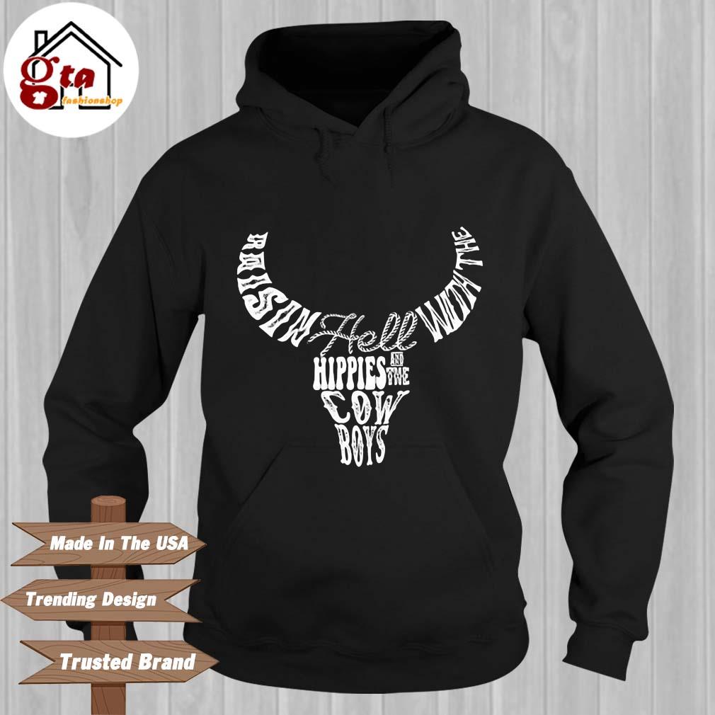 Cowboy Back Hoodie Raisin Hell Hippies & the Cowboys Buckskin 