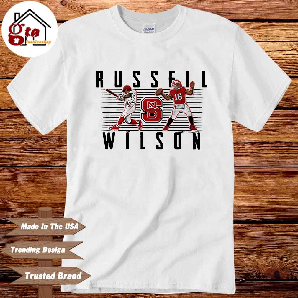 NC State Wolfpack Russell Wilson football and baseball shirt, hoodie,  sweater and v-neck t-shirt