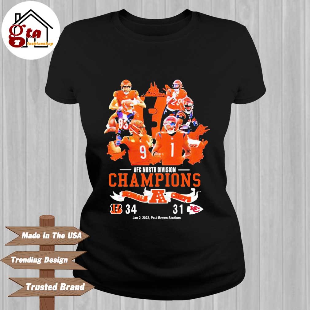 AFC North Division Champions Cincinnati Bengals 34-31 Chiefs Shirt