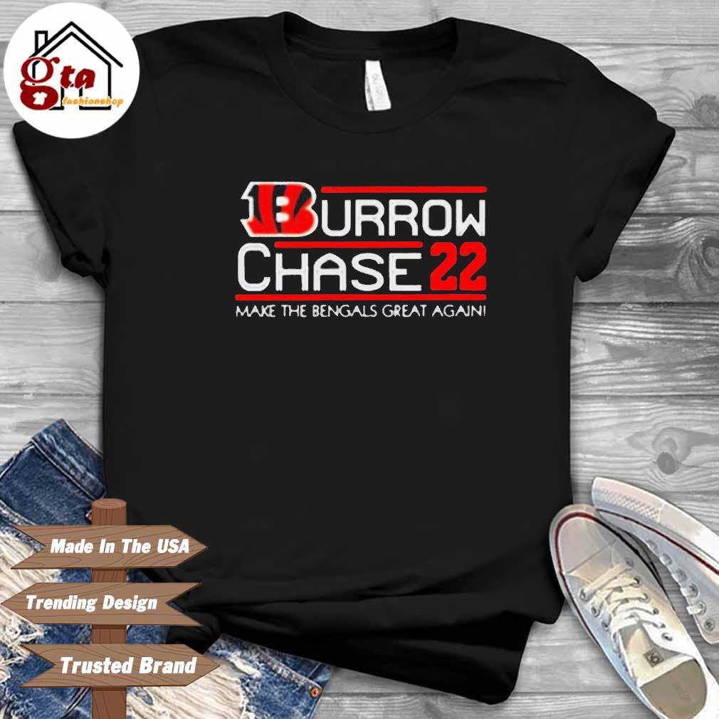 Teeshirtpalace Burrow Chase Making Cincinnati Great Again Ohio T-Shirt