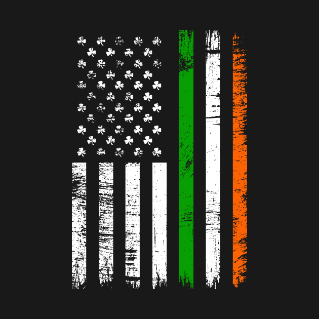 St Patricks Day American Flag Ireland t-shirt