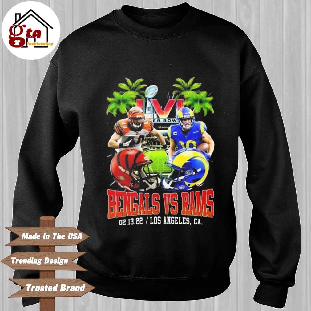 Cincinnati Bengals vs Los Angeles Rams Super Bowl LVI Dueling Helmets 2022  T-Shirt, hoodie, sweater, long sleeve and tank top