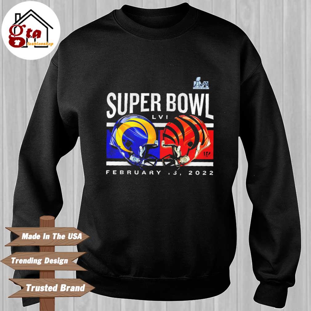 Cincinnati bengals vs los angeles rams super bowl lvi dueling helmets shirt,  hoodie, longsleeve tee, sweater