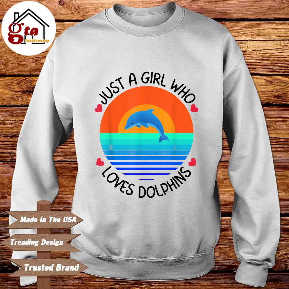 Just A Girl Who Loves Dolphins Vintage T shirt