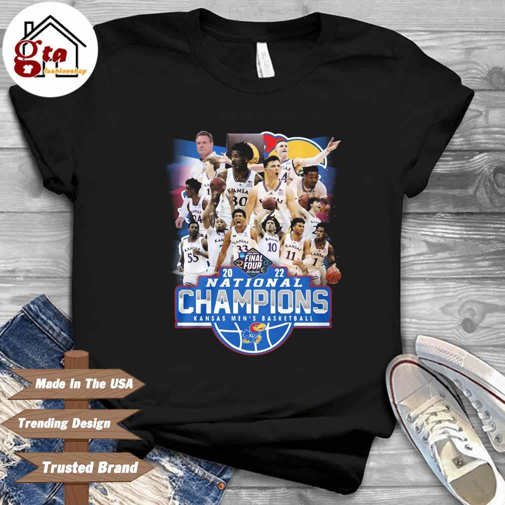 Kansas Jayhawks final four 2022 national champions kansas men's basketball shirt