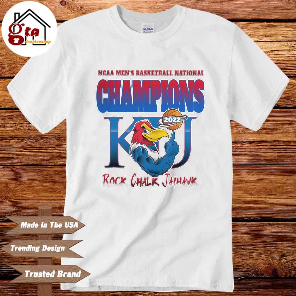 Kansas Jayhawks NCAA men's basketball national champions 2022 KU rock chalk Jayhawk shirt