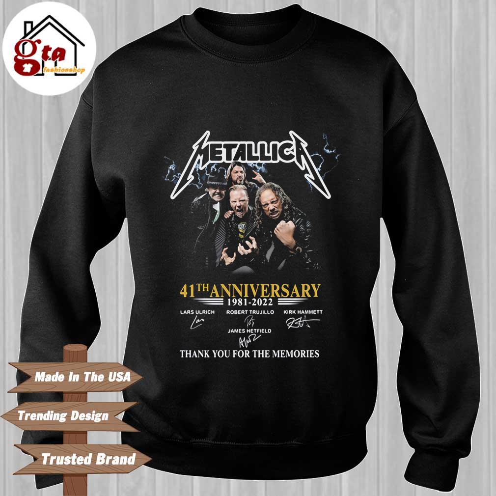 Official Metallica 42 Years 1981-2023 Guitar signatures shirt, hoodie,  longsleeve, sweatshirt, v-neck tee