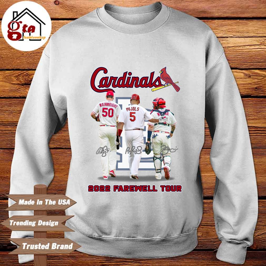 Cardinals Baseball 2022 Farewell Tour Adam Wainwright Albert Pujols And  Yadier Molina Signatures Shirt - Teespix - Store Fashion LLC