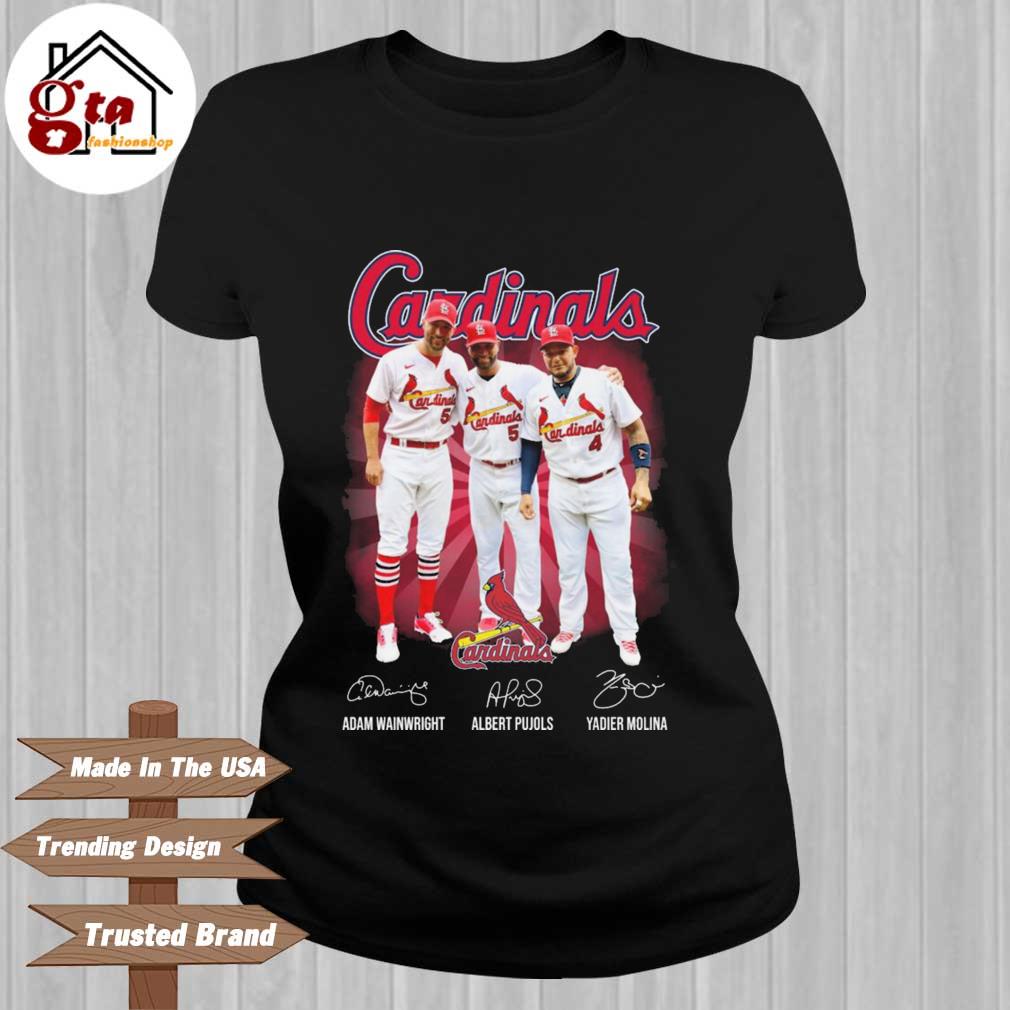 Original St. Louis Cardinals Adam Wainwright Albert Pujols Molina  Signatures 2022 Farewell Tour T-shirt,Sweater, Hoodie, And Long Sleeved,  Ladies, Tank Top