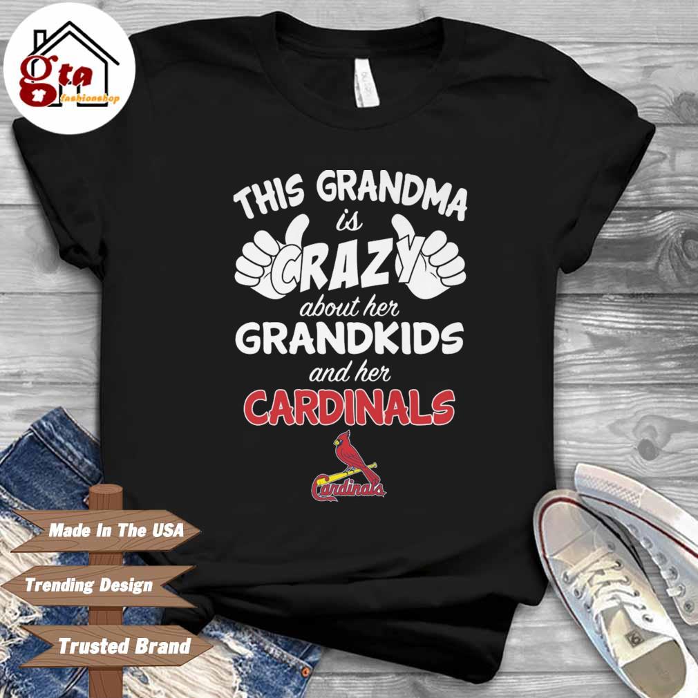 This grandma is crazy about her grandkids and her Cardinals shirt