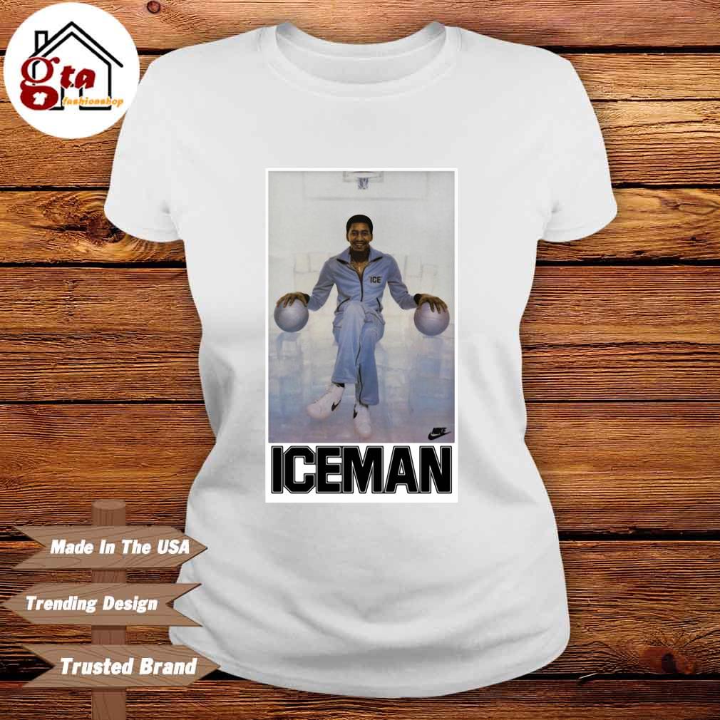 1982 George Gervin Iceman Poster Shirt Ladies