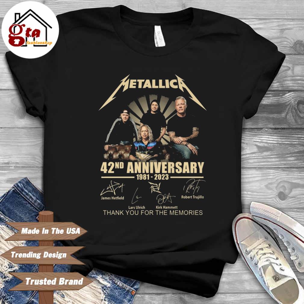 Metallica 42nd Anniversary 1981-2023 Signatures Shirt ⋆ Vuccie