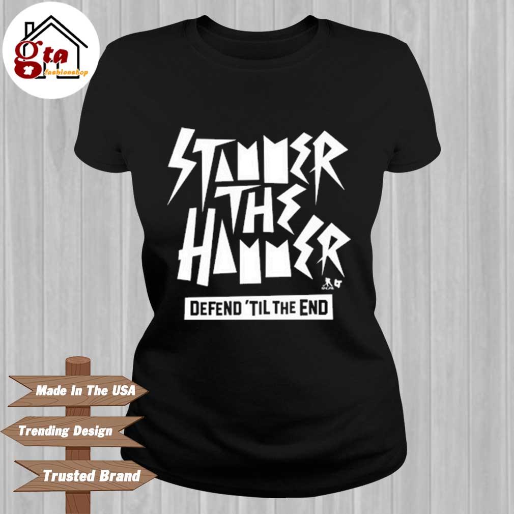 Steven Stamkos Stammer The Hammer Text Defend Til The End Shirt