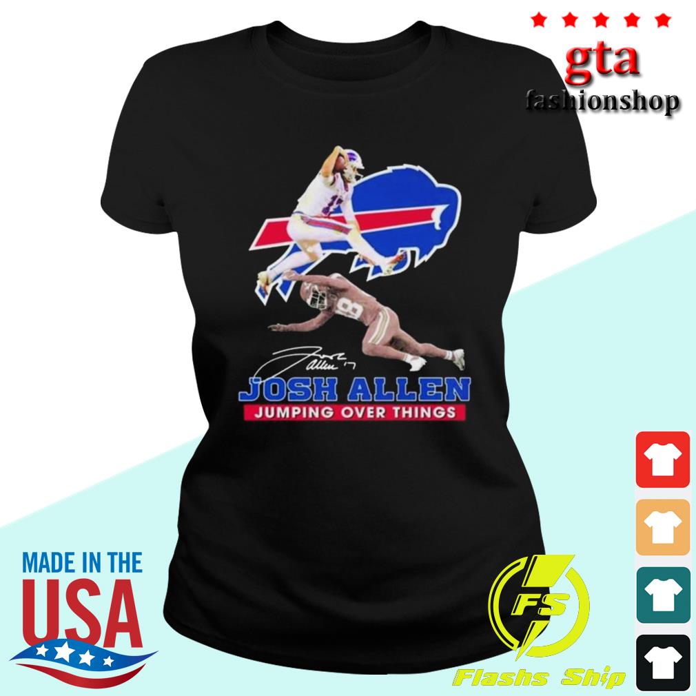 JOSH ALLEN JUMPING OVER THINGS - NEON HURDLE SHIRT Josh Allen