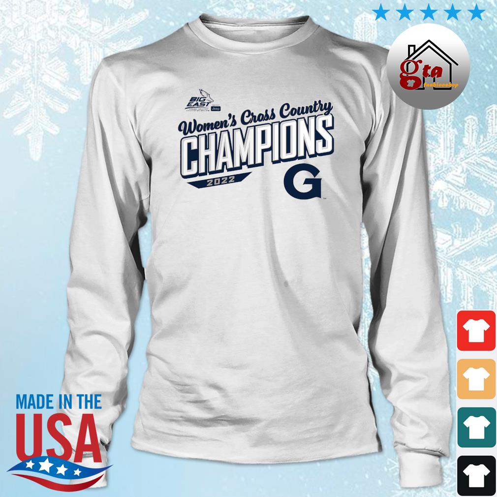 Georgetown Hoyas 2022 Big East Women's Cross Country Champions Shirt Longsleeve trang