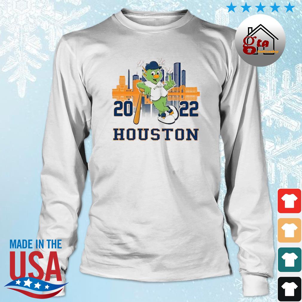 Houston Astros World Series 2022 Baseball Orbit Mascot 90s Vintage Shirt Longsleeve trang