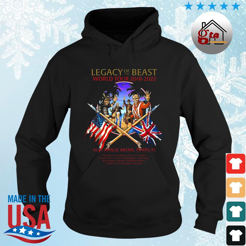 Iron Maiden Florida 2022 Event Legacy Of The Beast World Tour 2018-2022 Shirt hoodie