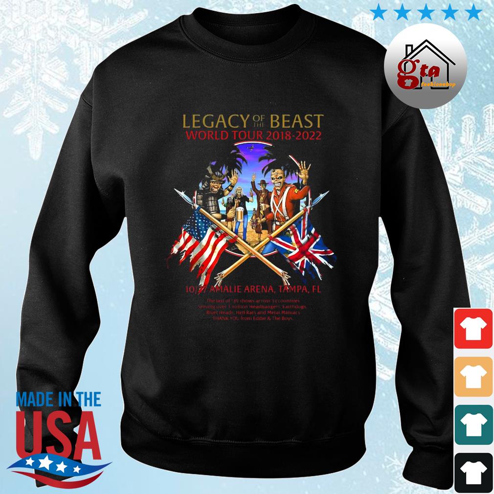 Iron Maiden Florida 2022 Event Legacy Of The Beast World Tour 2018-2022 Shirt sweater