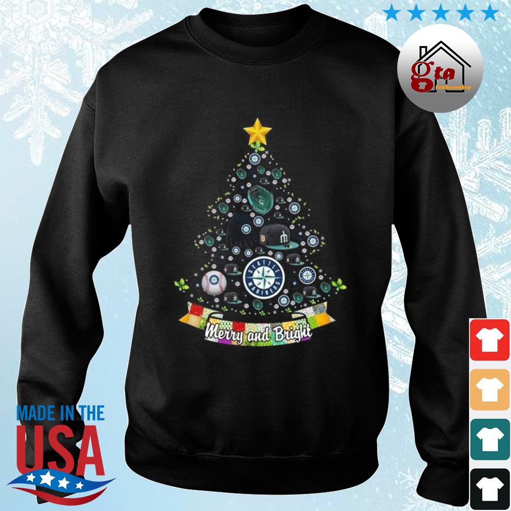 Merry And Bright Seattle Mariners MLB Christmas Tree 2022 Shirt sweater