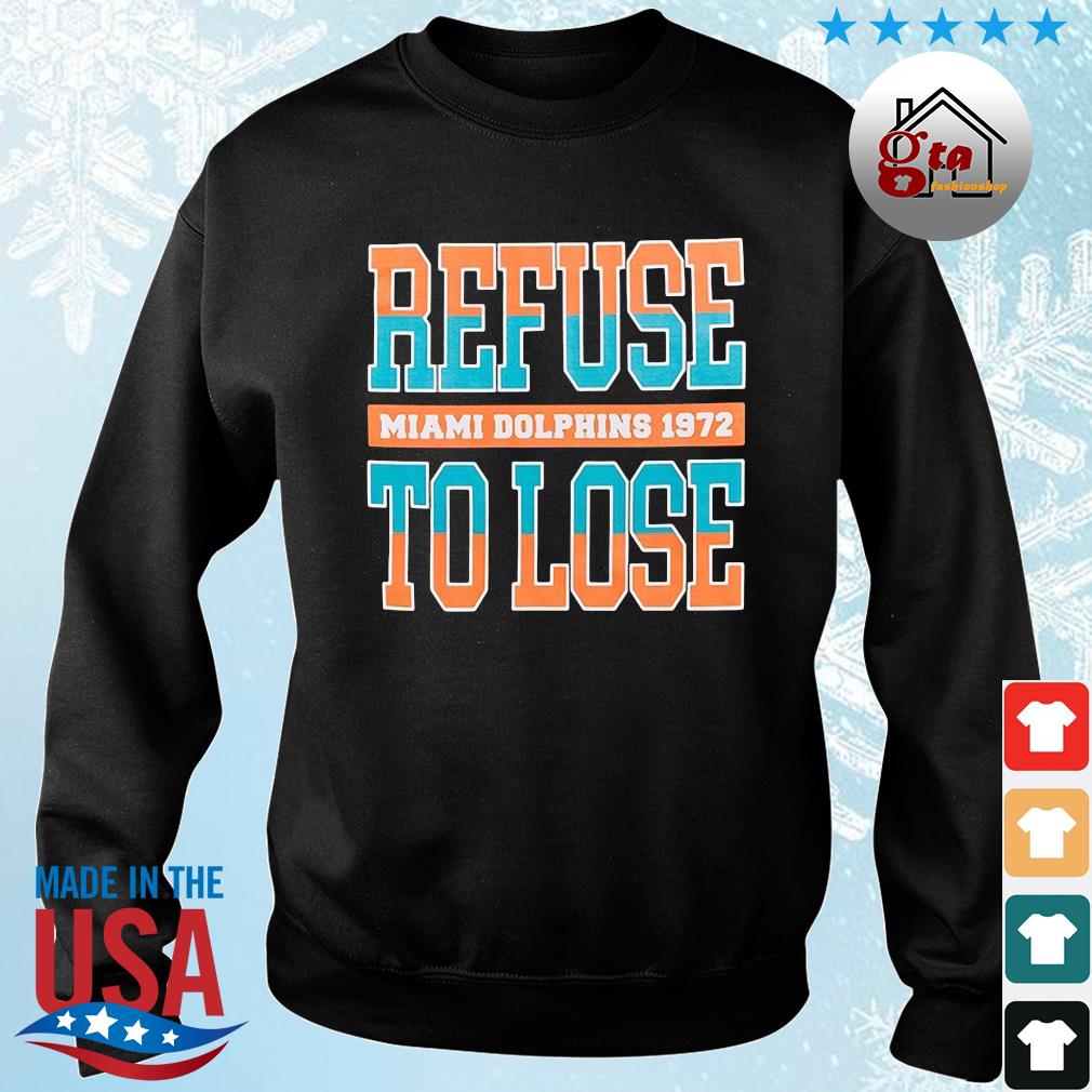 Miami Dolphins Black 50th Anniversary X Andrew Refuse To Lose Shirt sweater