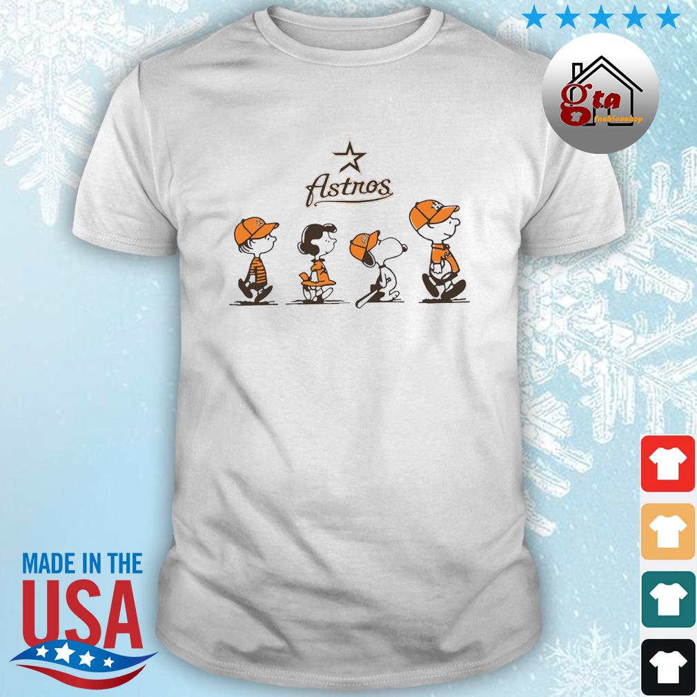 MLB Peanuts Snoopy And Friends Road Houston Astros 2022 Baseball Shirt