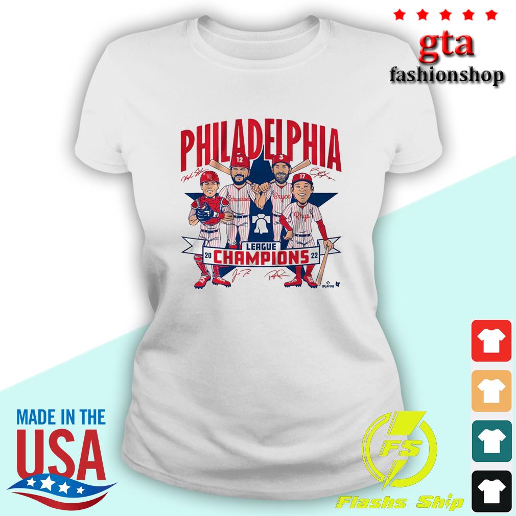 Philadelphia Phillies '22 League Champions Caricature Retro Shirt