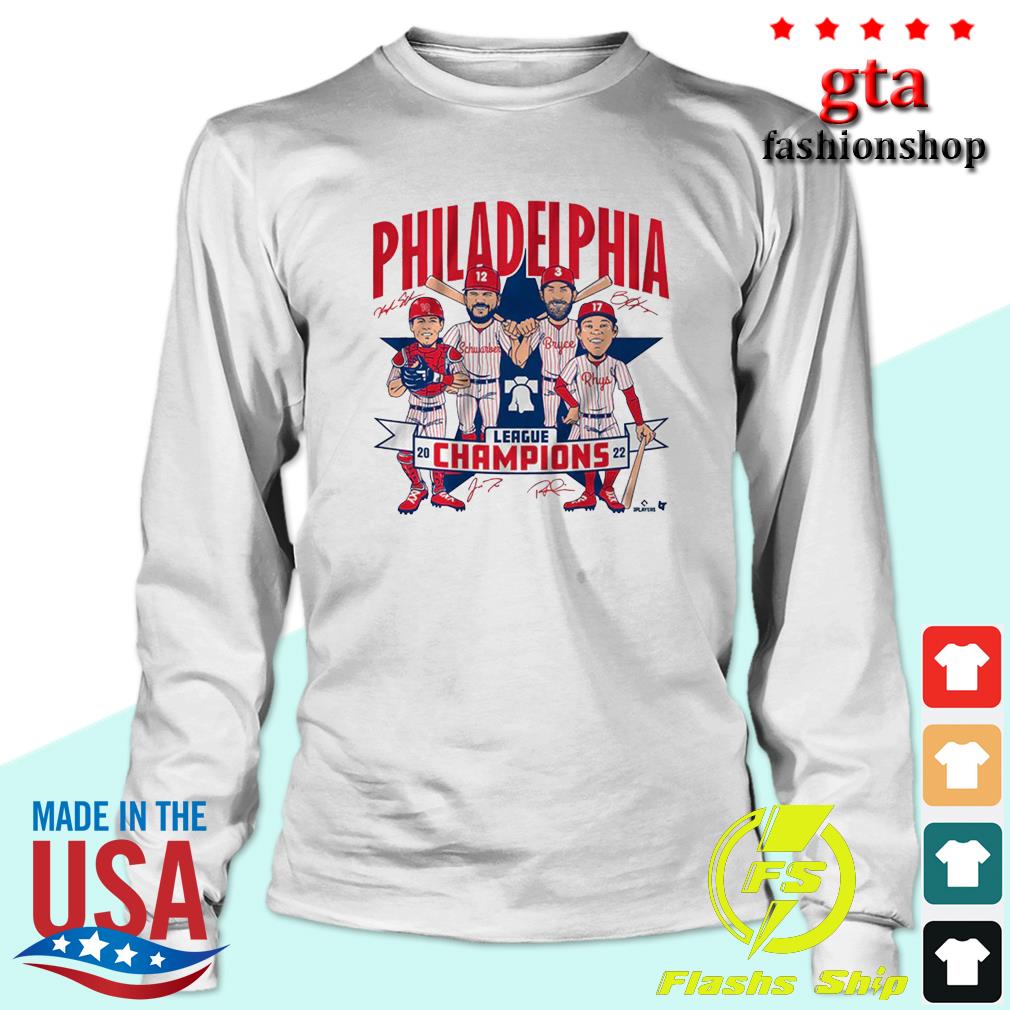 Philadelphia Phillies '22 League Champions Caricature Retro Shirt