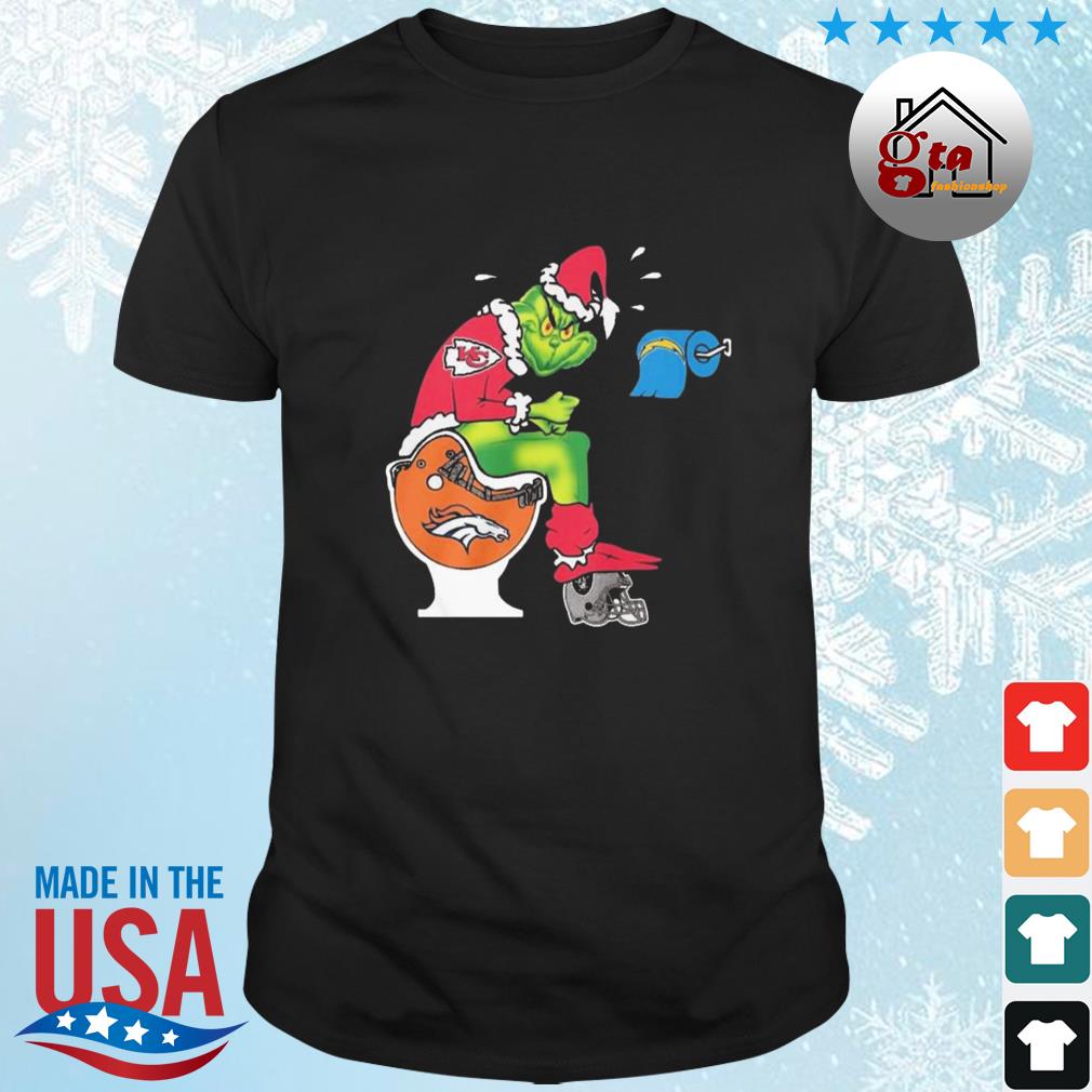 The Grinch Buffalo Bills Shit On Toilet Miami Dolphins And Other Teams Christmas  Sweatshirt, hoodie, sweater, long sleeve and tank top