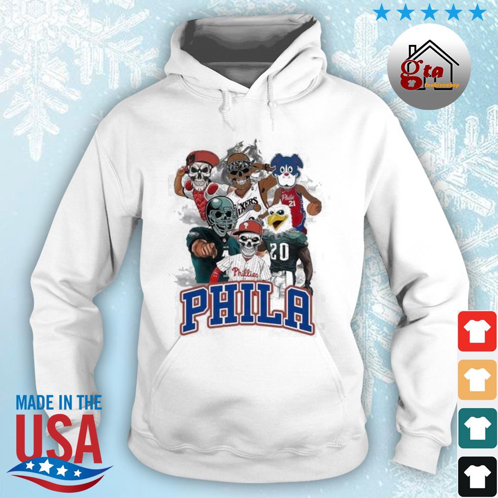 The Phila Sports Team Cartoon Skull 2022 Shirt hoodie