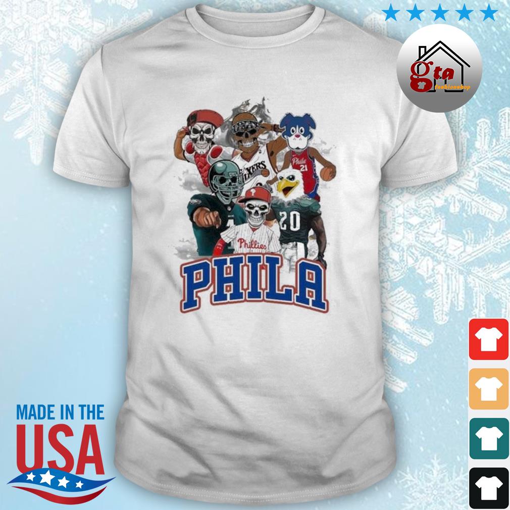 The Phila Sports Team Cartoon Skull 2022 Shirt