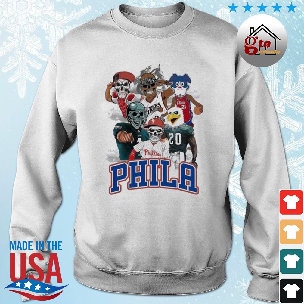 The Phila Sports Team Cartoon Skull 2022 Shirt sweater