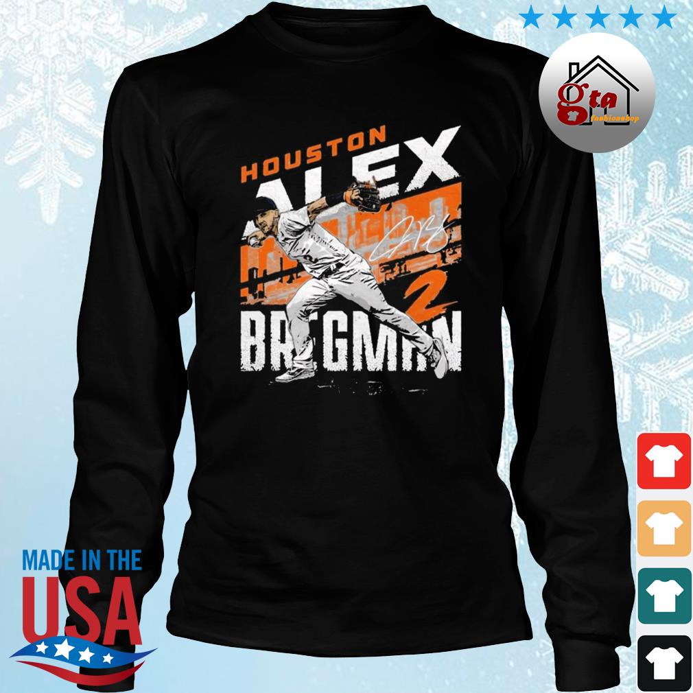 The World Series Alex Bregman City Name Houston Astros Signature 2022 Shirt Longsleeve den