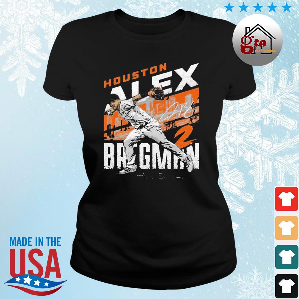 The World Series Alex Bregman City Name Houston Astros Signature 2022 Shirt ladies