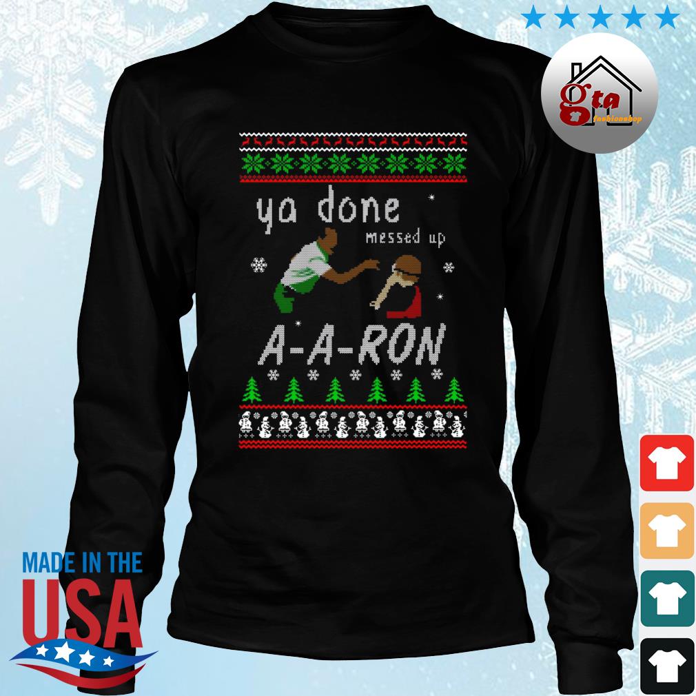 Aaron Donald Never Satisfied La Rams Never Give Up Ugly Christmas Sweater -  Tagotee