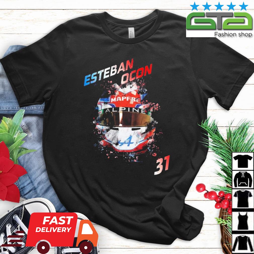 Aesthetic Design Helmet Esteban Ocon Formula 1 Racing Shirt