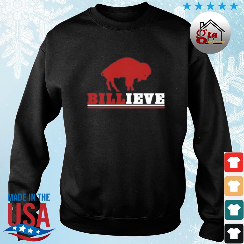 JALWDesigns Buffalo Bills Champions Billieve Believe Crew Neck Sweatshirt 2020 2021 AFC Champions Super Bowl