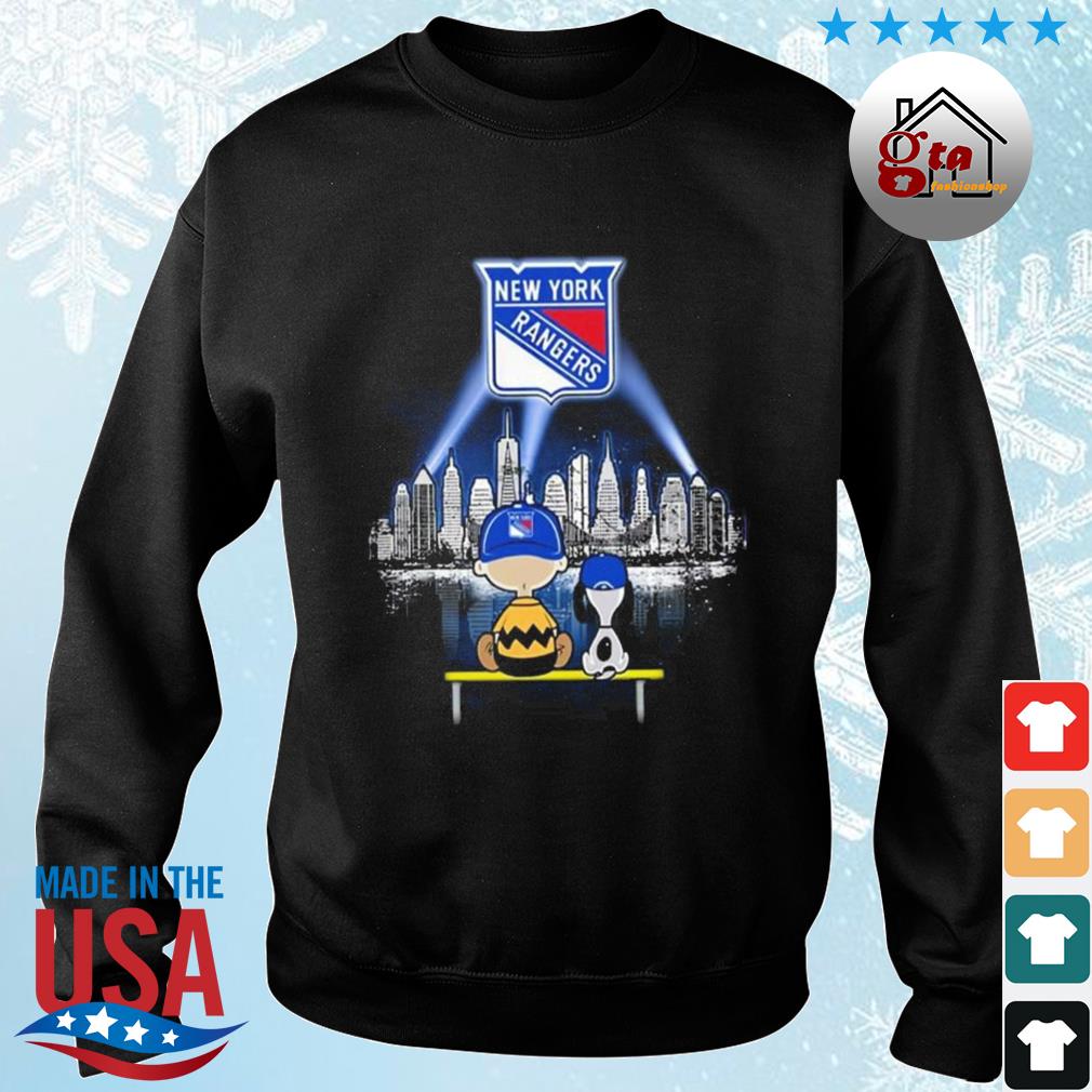Charlie Brown And Snoopy Watching City New York Rangers 2022 Shirt