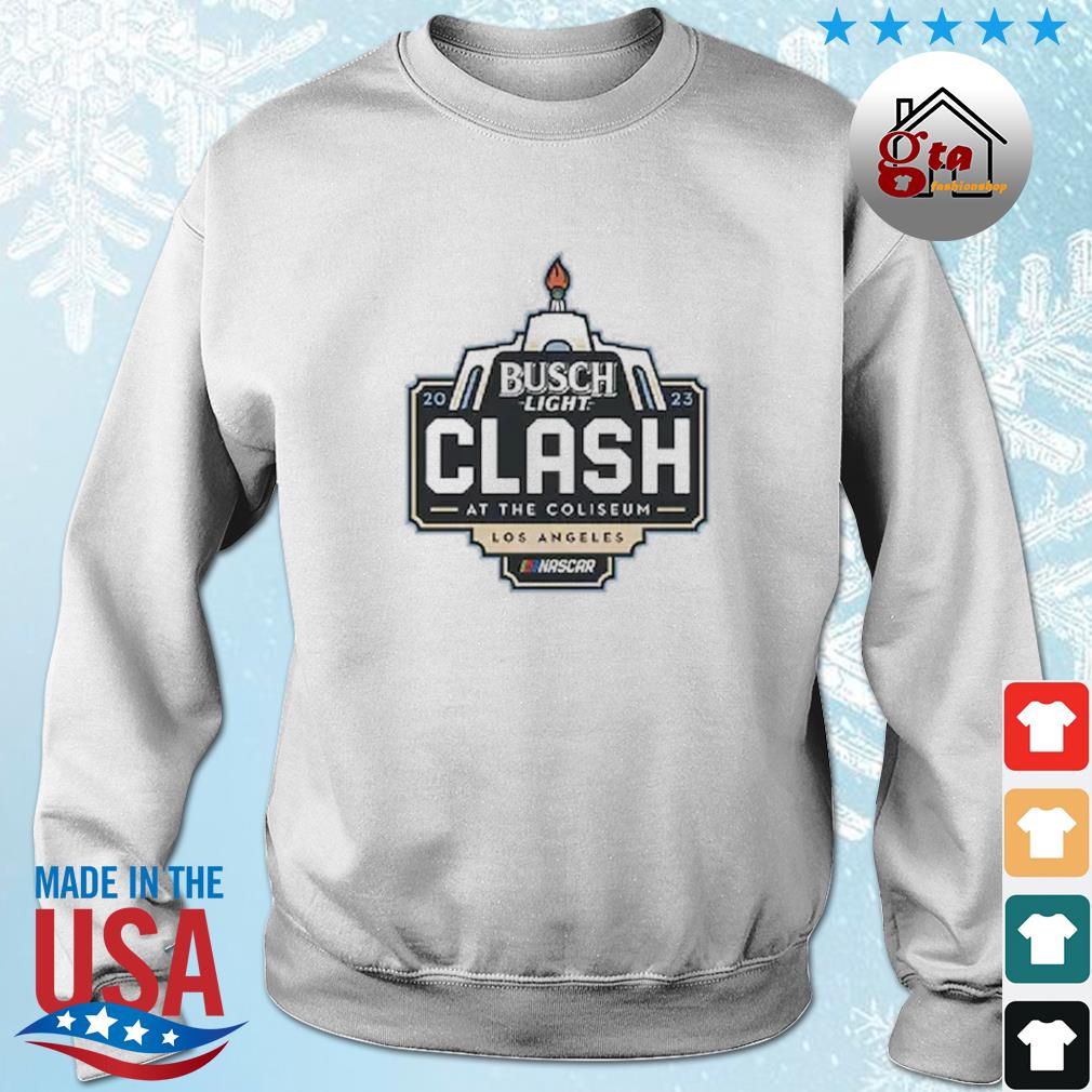 Checkered Flag Cream 2023 Busch Light Clash At The Coliseum Shirt