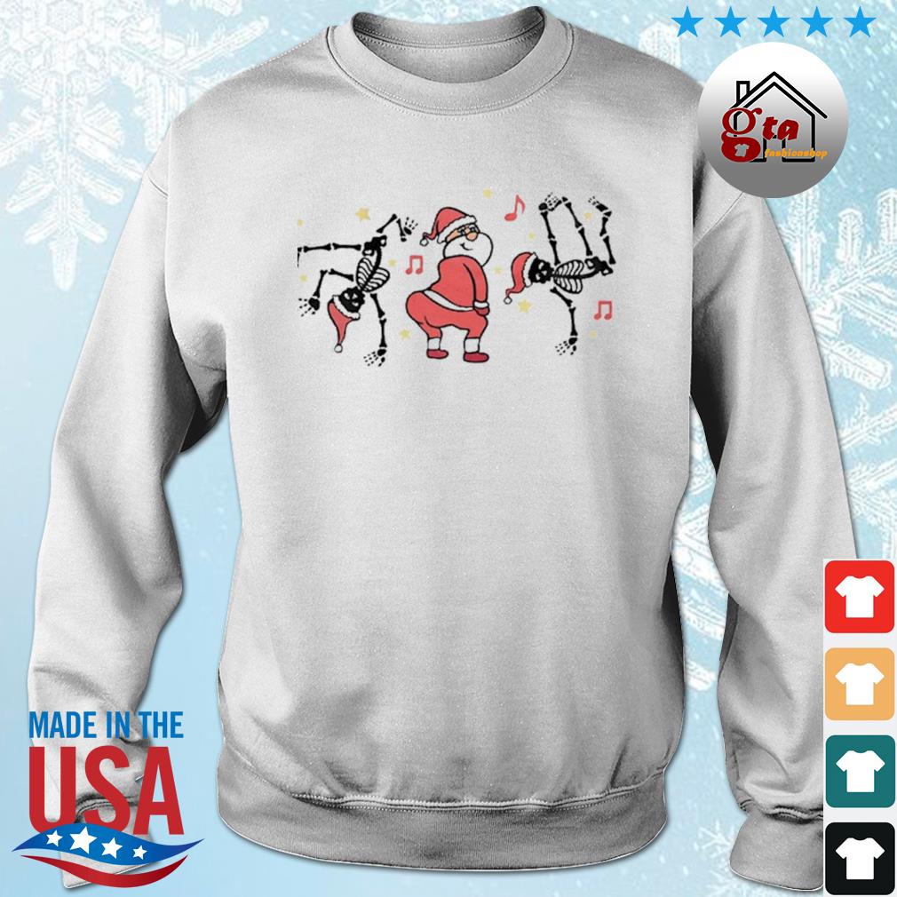 Christmas Dancing Skeletons Twerking Santa 2022 Sweater