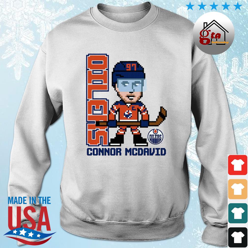Connor McDavid Edmonton Oilers Youth Pixel Player 2.0 T-Shirt, hoodie,  sweater, long sleeve and tank top