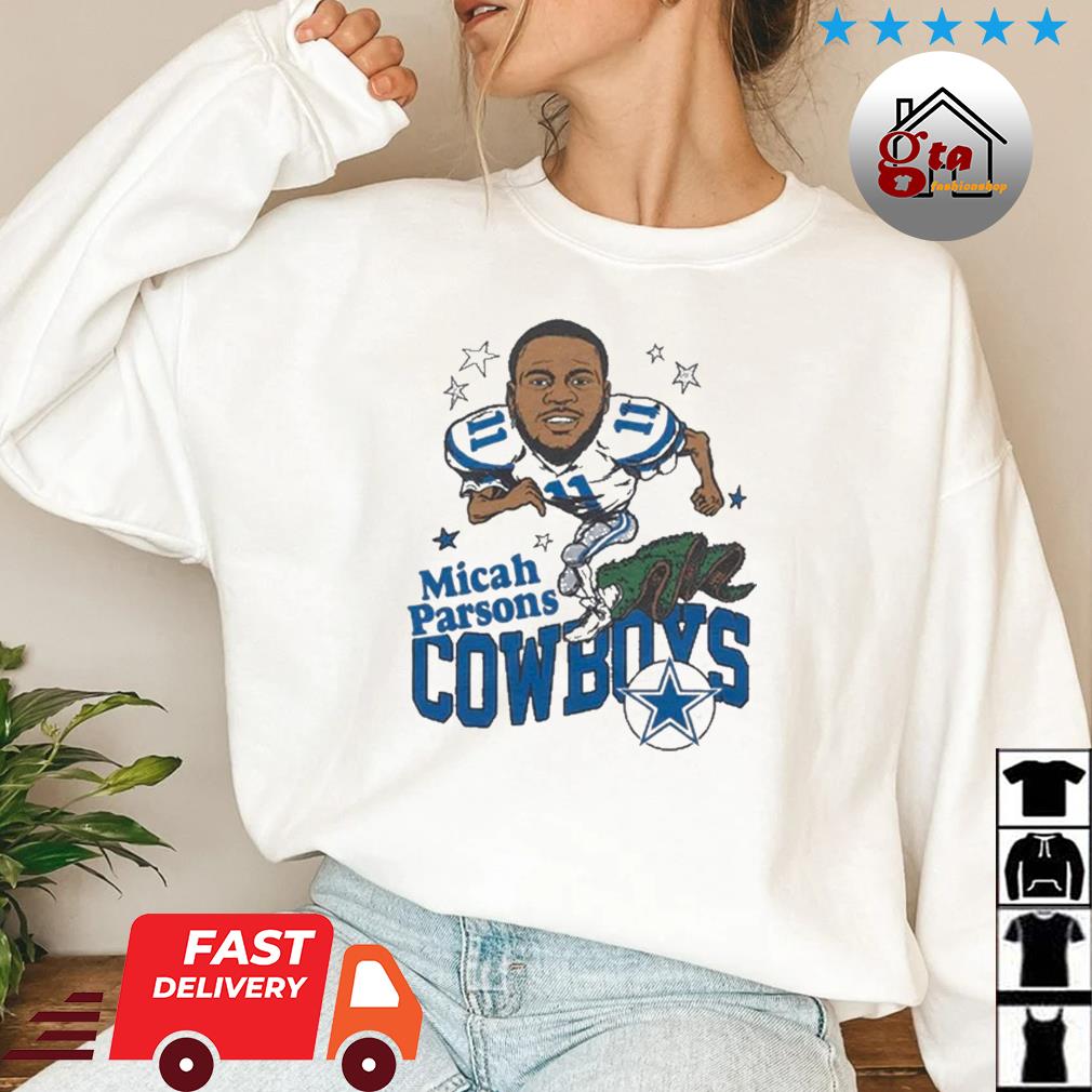 Micah Parsons Dallas Cowboys Homage Caricature Player Tri-Blend T