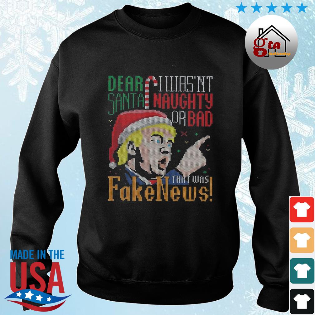 Fake News US President Santa Claus Donald Trump Ugly Christmas 2022 Sweater
