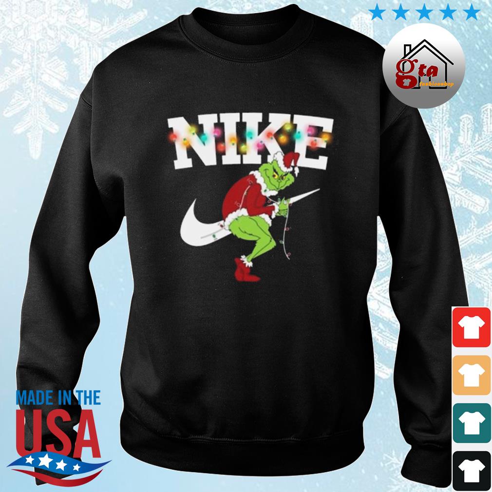 Funny Christmas Nike And The Grinch 2022 Sweater